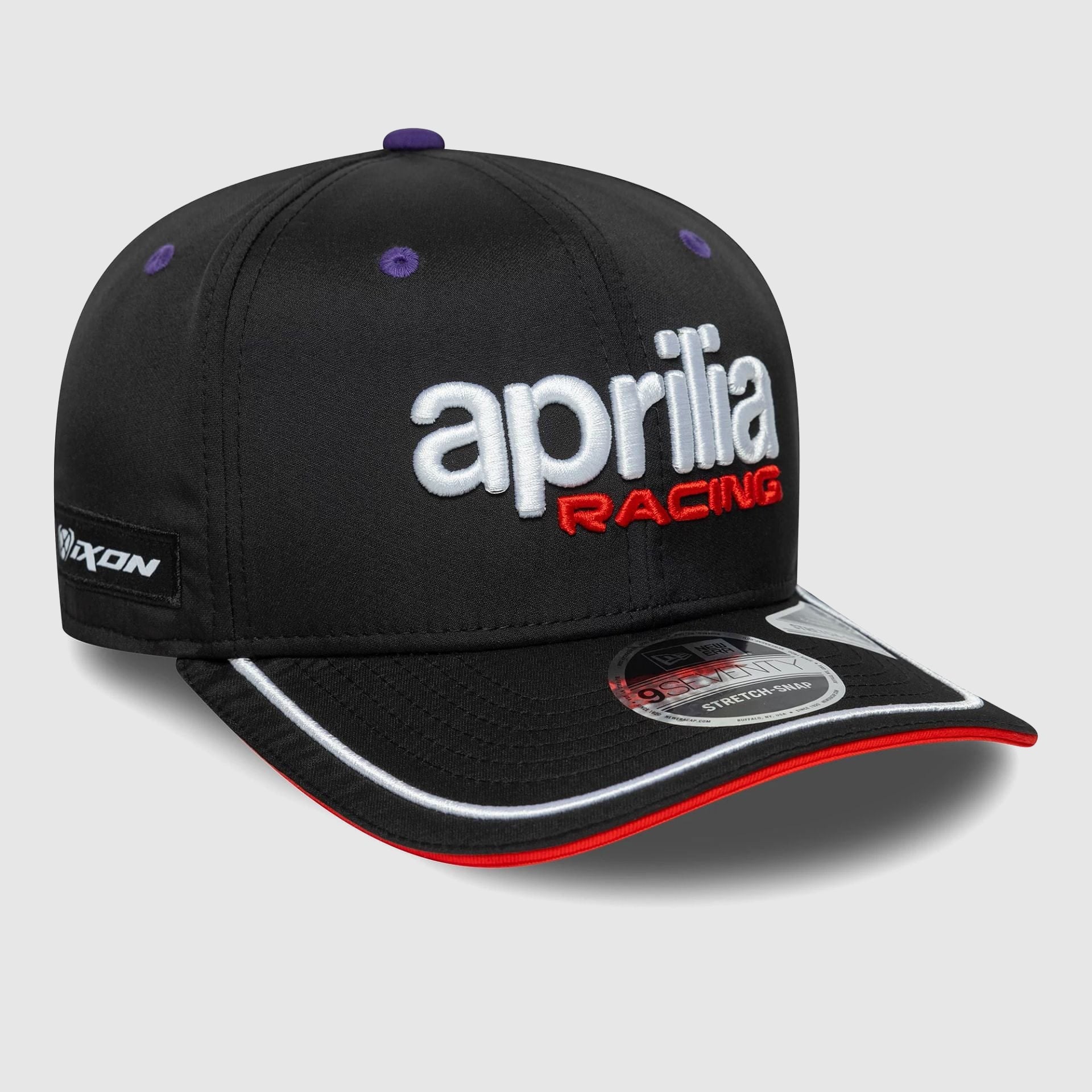 Gorra Aprilia Racing Team 9SEVENTY Stretch Snap Negra - Racing Fans