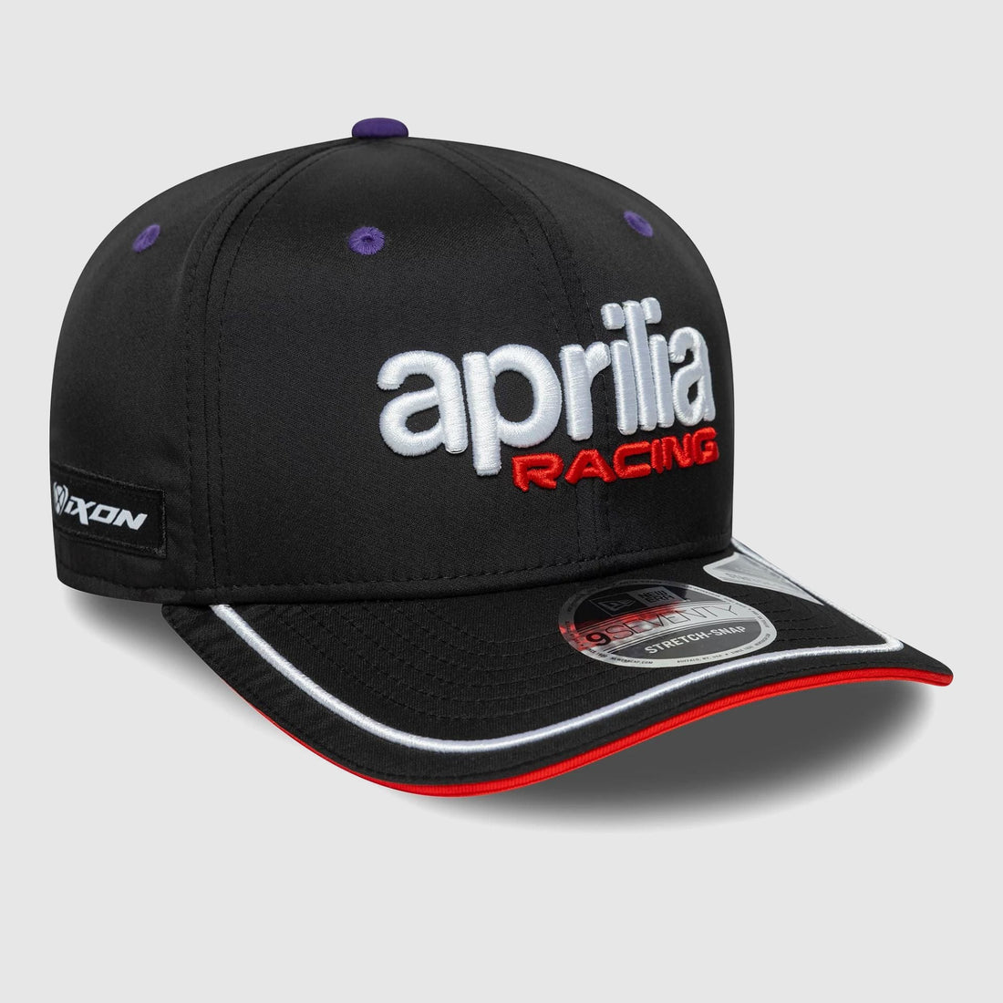 Gorra Aprilia Racing Team 9SEVENTY Stretch Snap Negra - Racing Fans