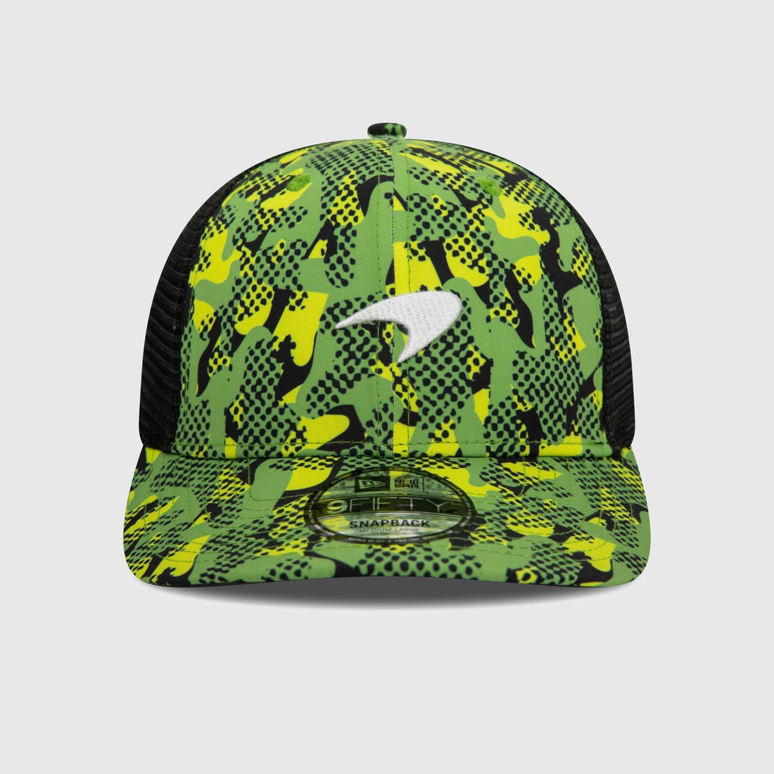 Gorra McLaren F1 Team 9FIFTY Camo Neon Green Trucker - Racing Fans